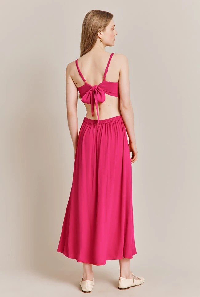 Sophie Crepe Midi Dress Pink - Image 6
