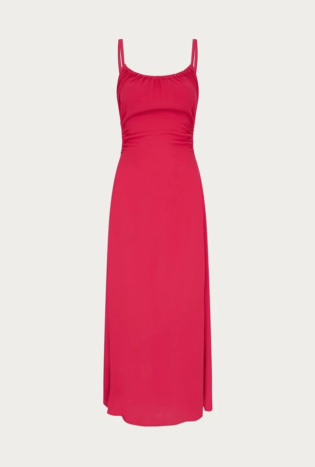 Sophie Crepe Midi Dress Pink - Image 7